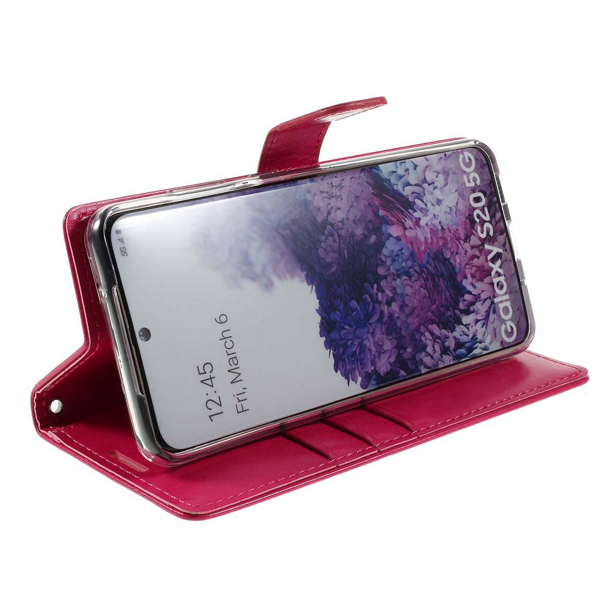 MERCURY GOOSPERY Blue Moon Wallet Leather Shell for Samsung Galaxy S20 4G/S20 5G - Rose