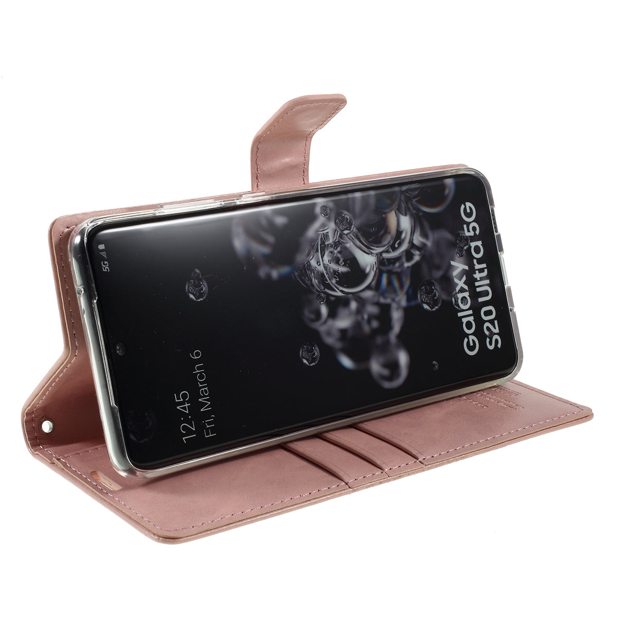 MERCURY GOOSPERY Blue Moon Wallet Leather Mobile Cover for Samsung Galaxy S20 Ultra - Pink