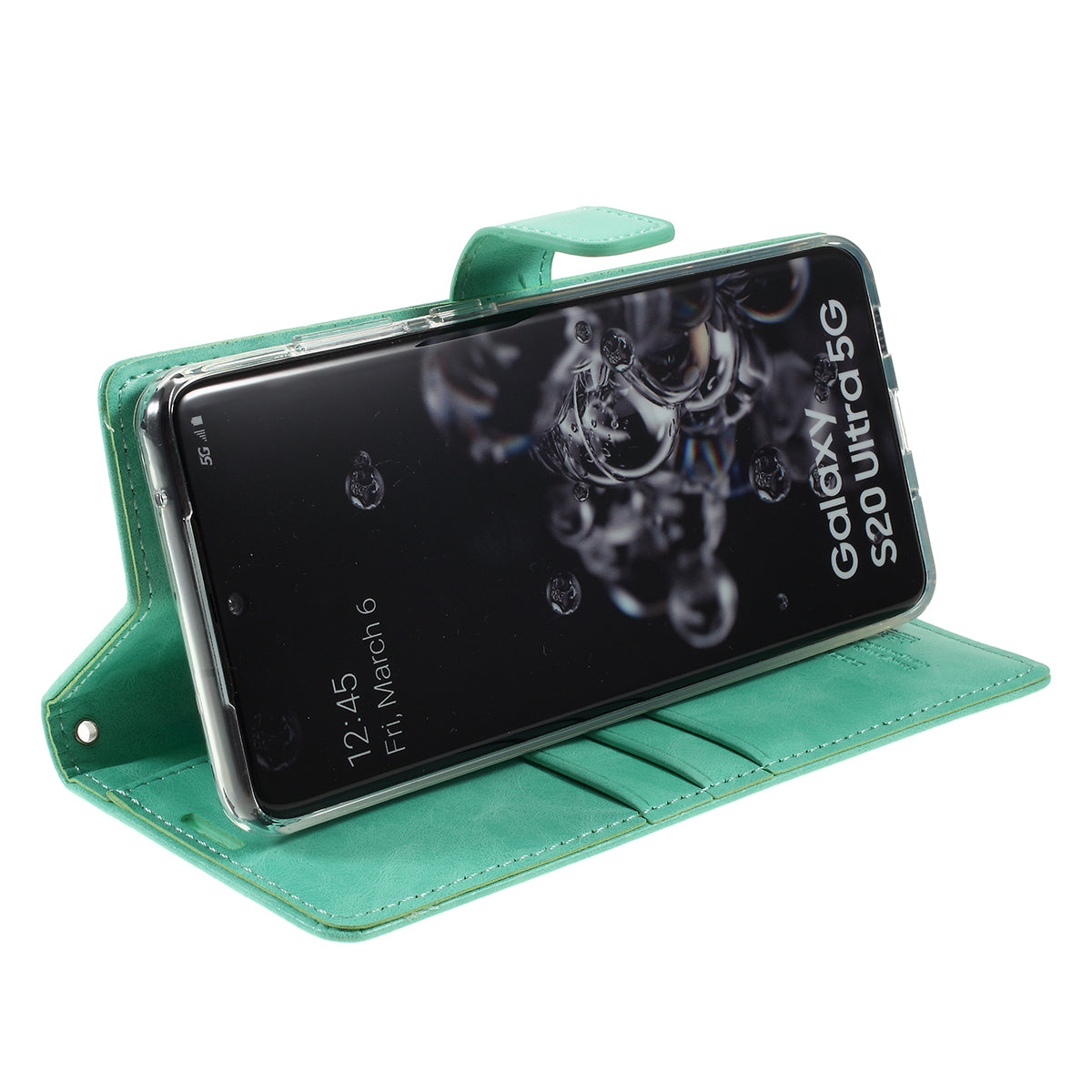 MERCURY GOOSPERY Blue Moon Wallet Leather Mobile Cover for Samsung Galaxy S20 Ultra - Cyan