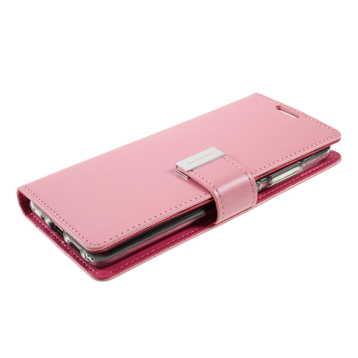 MERCURY GOOSPERY Rich Diary Leather Wallet Phone Casing for Samsung Galaxy S20 4G/S20 5G - Pink