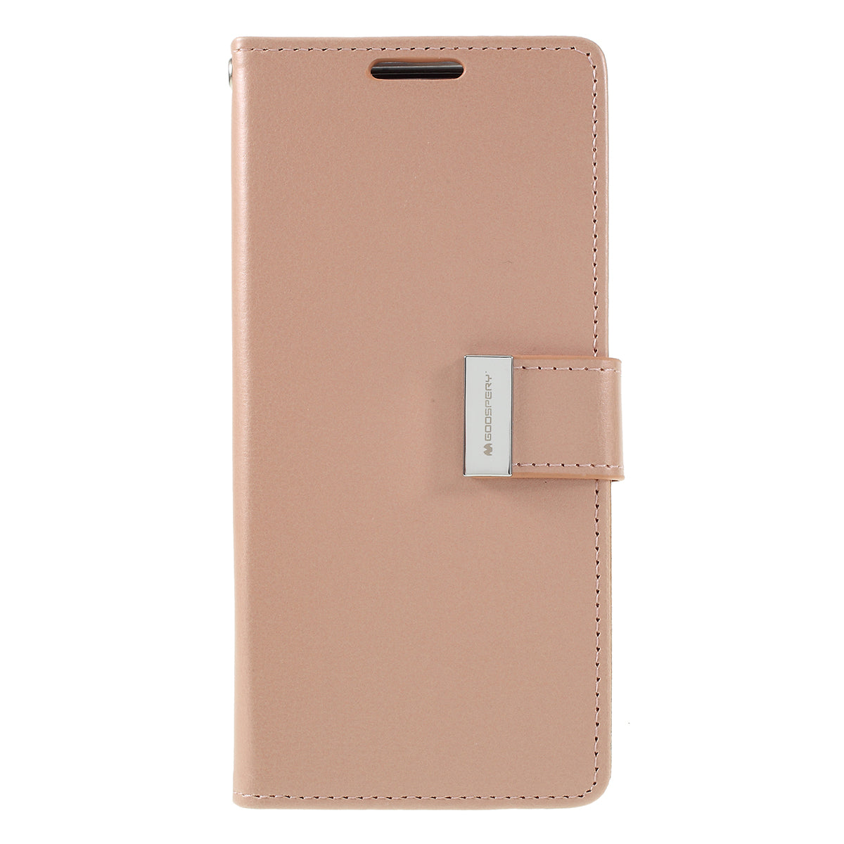 MERCURY GOOSPERY Rich Diary Leather Wallet Phone Casing for Samsung Galaxy S20 4G/S20 5G - Rose Gold