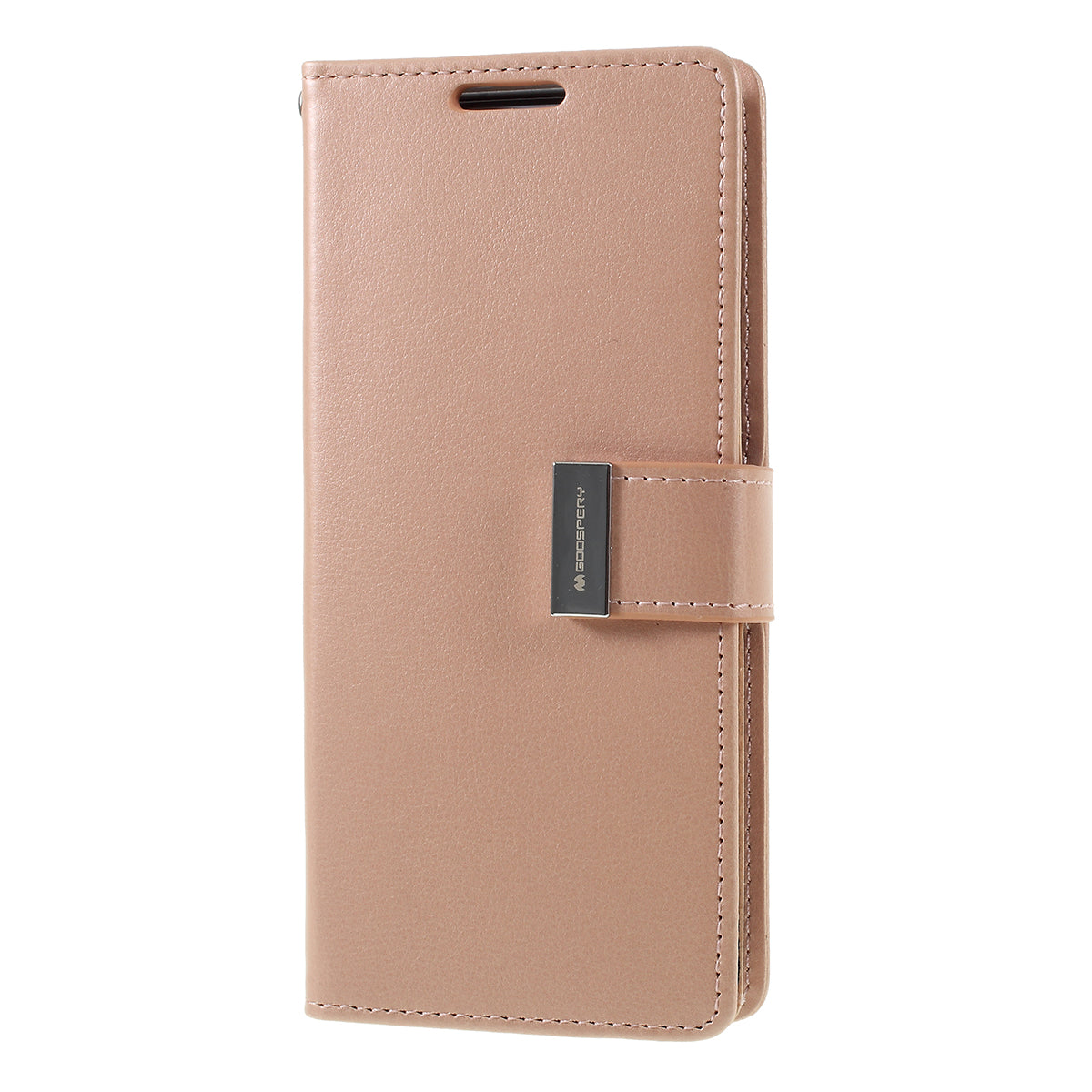 MERCURY GOOSPERY Rich Diary Leather Wallet Phone Casing for Samsung Galaxy S20 4G/S20 5G - Rose Gold