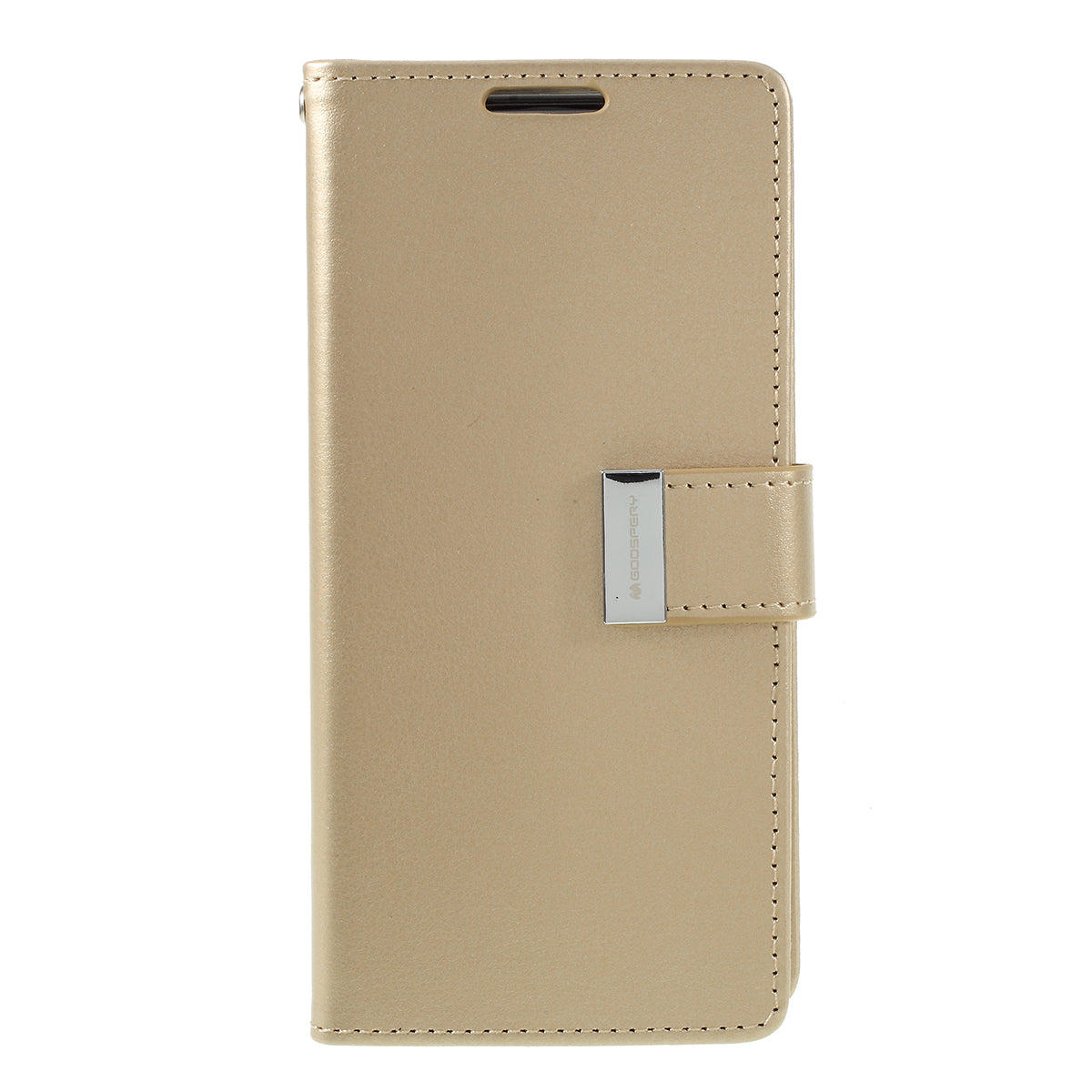 MERCURY GOOSPERY Rich Diary Leather Wallet Phone Casing for Samsung Galaxy S20 4G/S20 5G - Gold