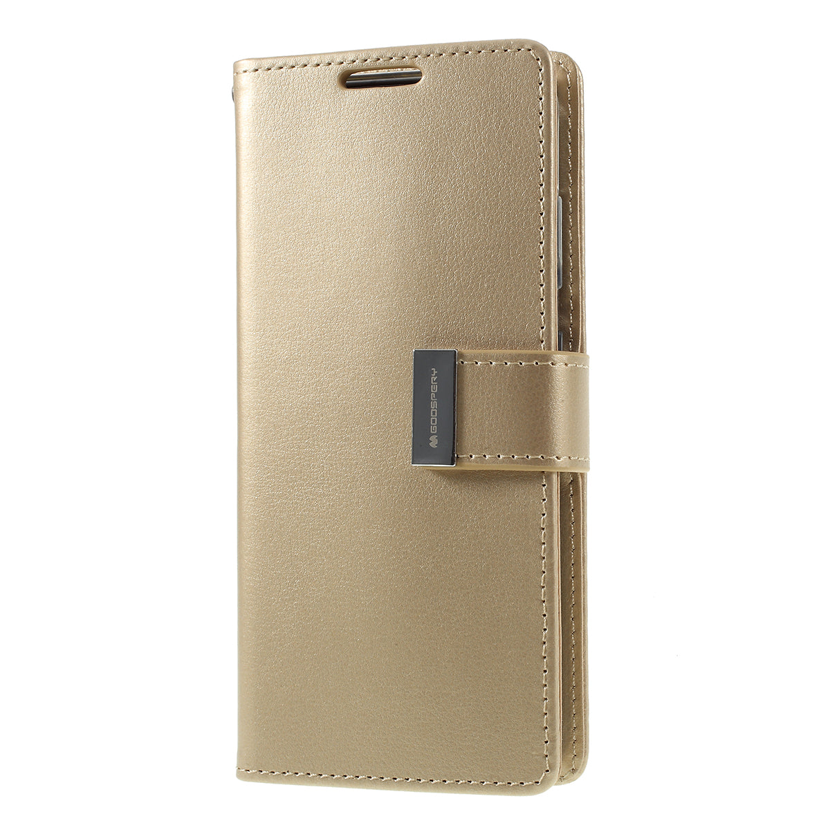 MERCURY GOOSPERY Rich Diary Leather Wallet Phone Casing for Samsung Galaxy S20 4G/S20 5G - Gold