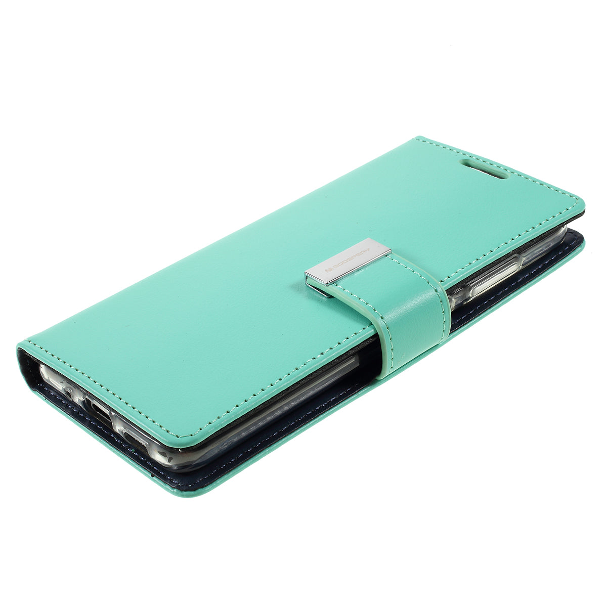 MERCURY GOOSPERY Rich Diary Leather Wallet Phone Casing for Samsung Galaxy S20 4G/S20 5G - Cyan