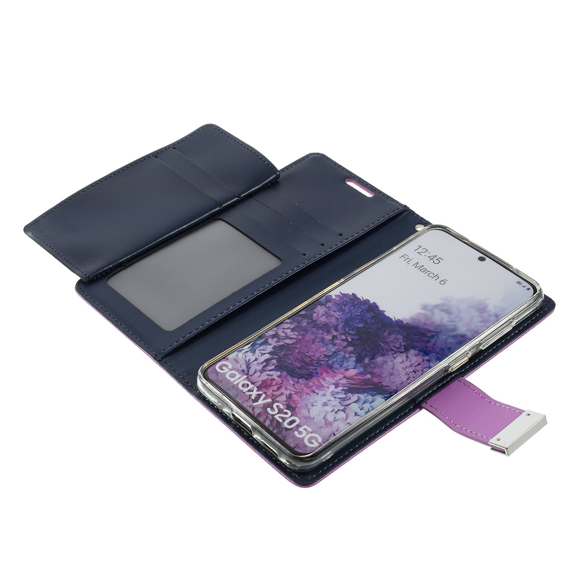 MERCURY GOOSPERY Rich Diary Leather Wallet Phone Casing for Samsung Galaxy S20 4G/S20 5G - Purple