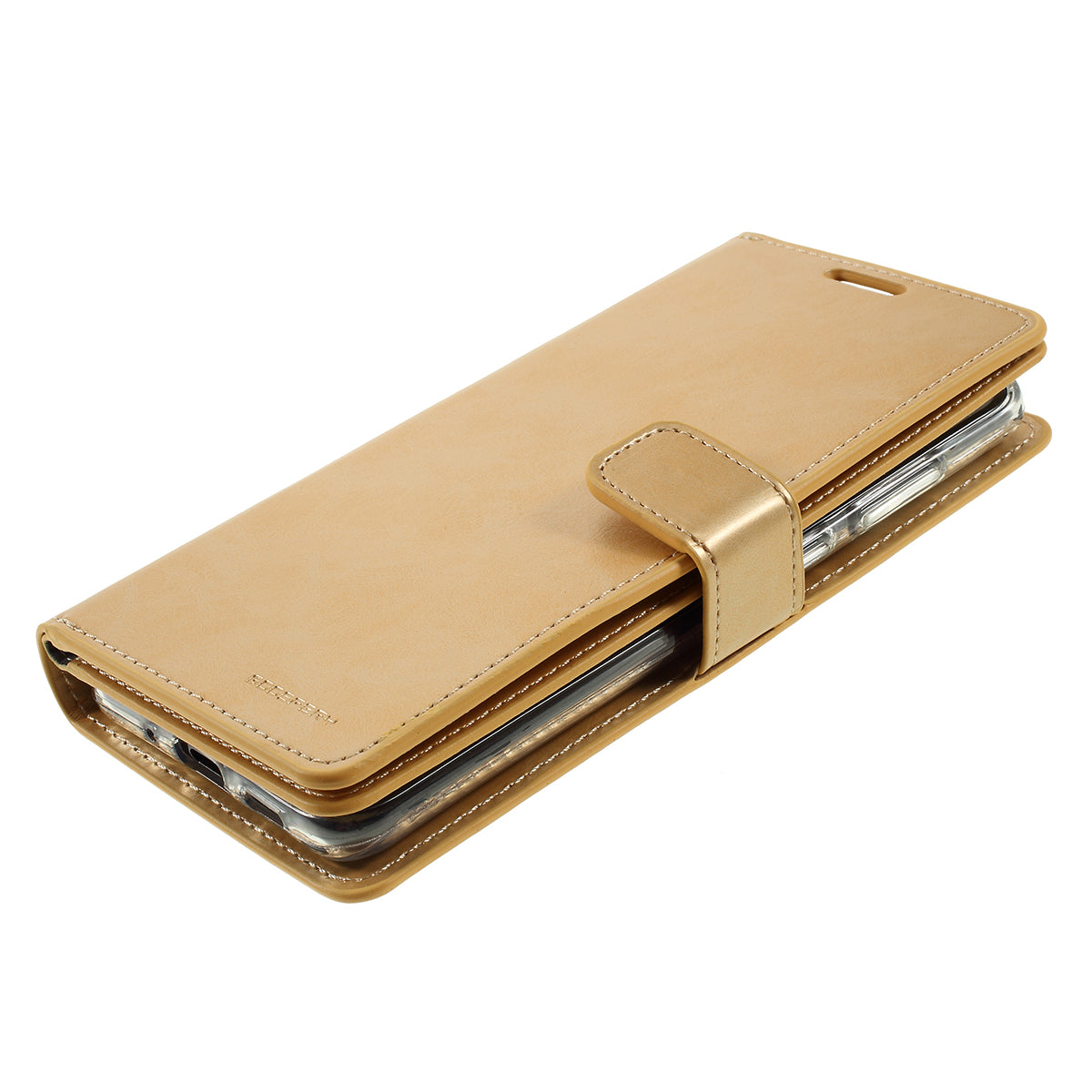 MERCURY GOOSPERY Mansoor Series Wallet Style Leather Cover Case for Samsung Galaxy S20 Plus / S20 Plus 5G - Gold