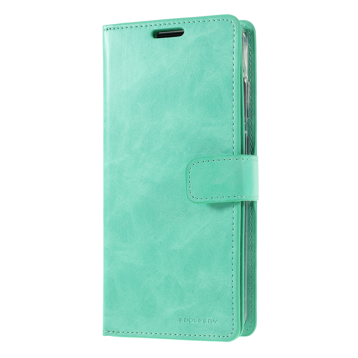 MERCURY GOOSPERY Mansoor Series Wallet Style Leather Cover Case for Samsung Galaxy S20 Plus / S20 Plus 5G - Cyan