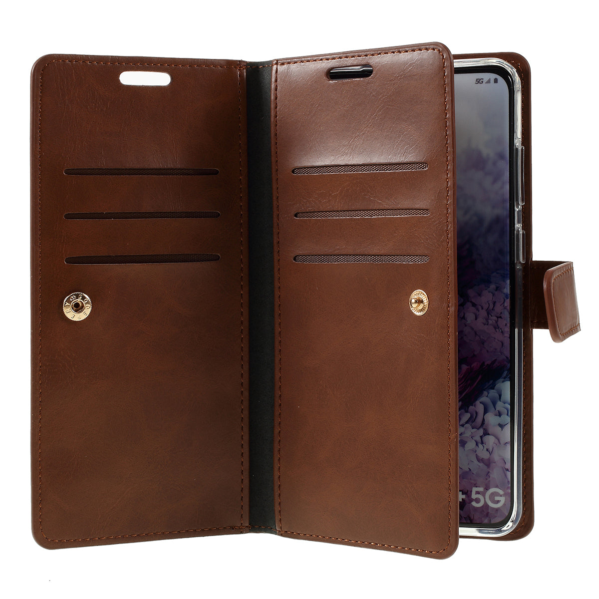 MERCURY GOOSPERY Mansoor Series Wallet Style Leather Cover Case for Samsung Galaxy S20 Plus / S20 Plus 5G - Brown