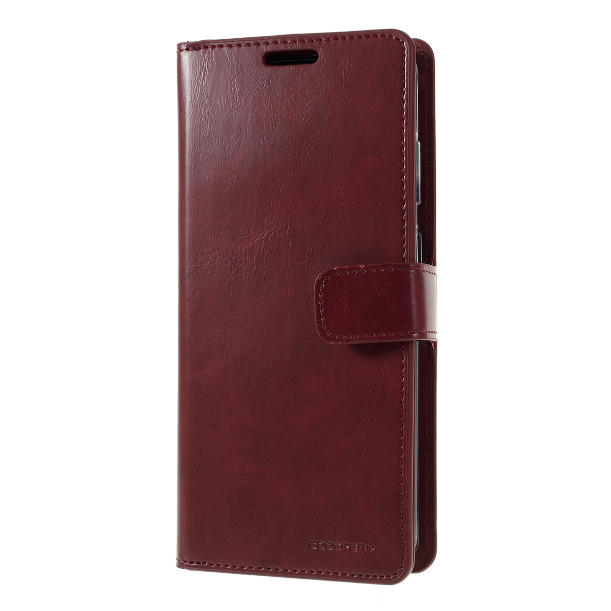 MERCURY GOOSPERY Mansoor Series Wallet Style Leather Cover Case for Samsung Galaxy S20 Plus / S20 Plus 5G - Wine Red