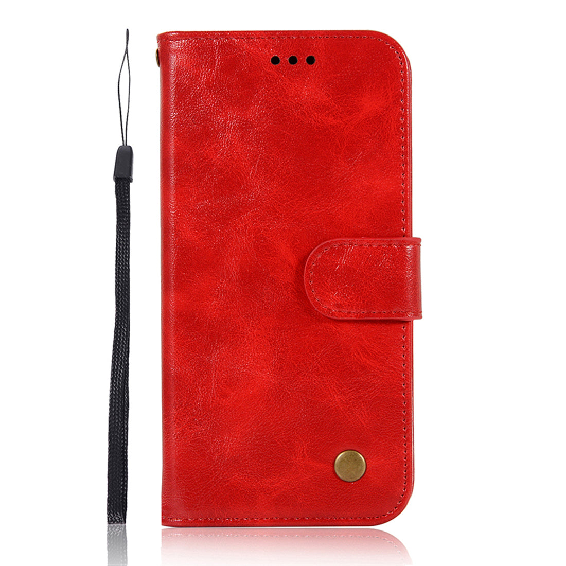 Premium Vintage Leather Wallet Case for Samsung Galaxy S20 Ultra - Red