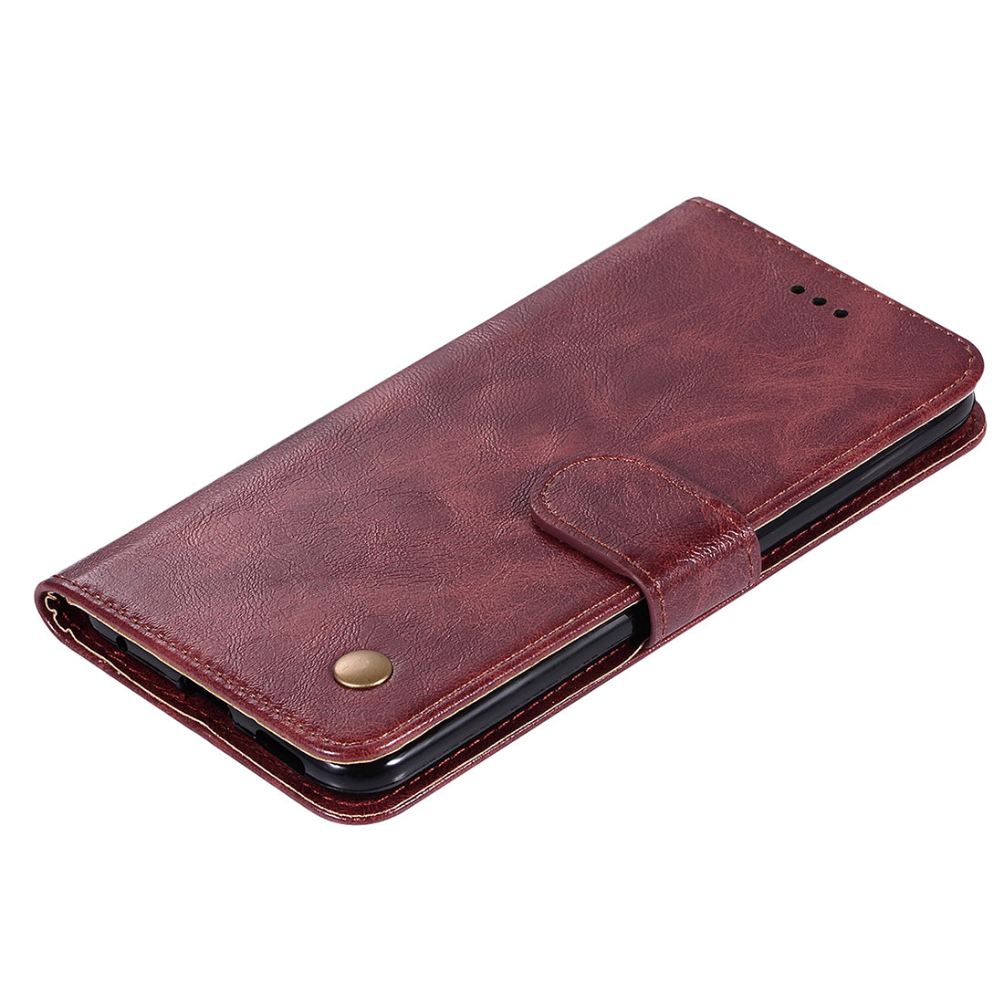 Premium Vintage Leather Wallet Case for Samsung Galaxy S20 Ultra - Wine Red