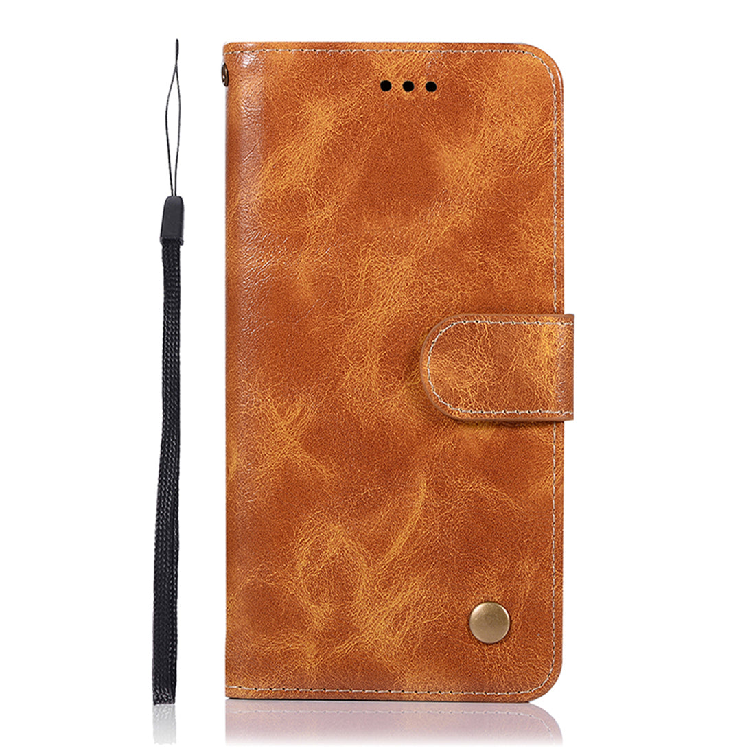 Premium Vintage Leather Wallet Case for Samsung Galaxy S20 Ultra - Brown