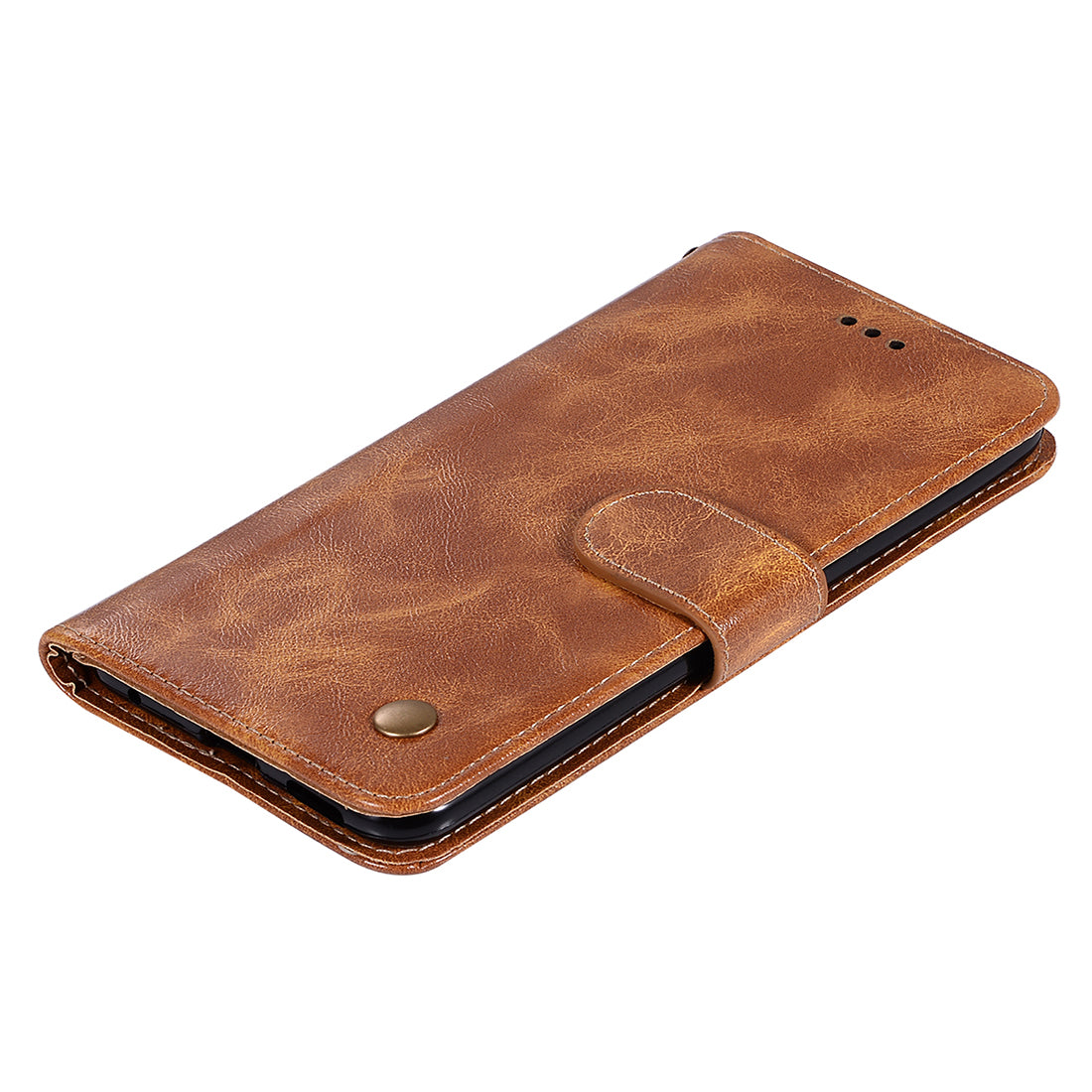 Premium Vintage Leather Wallet Case for Samsung Galaxy S20 Ultra - Brown