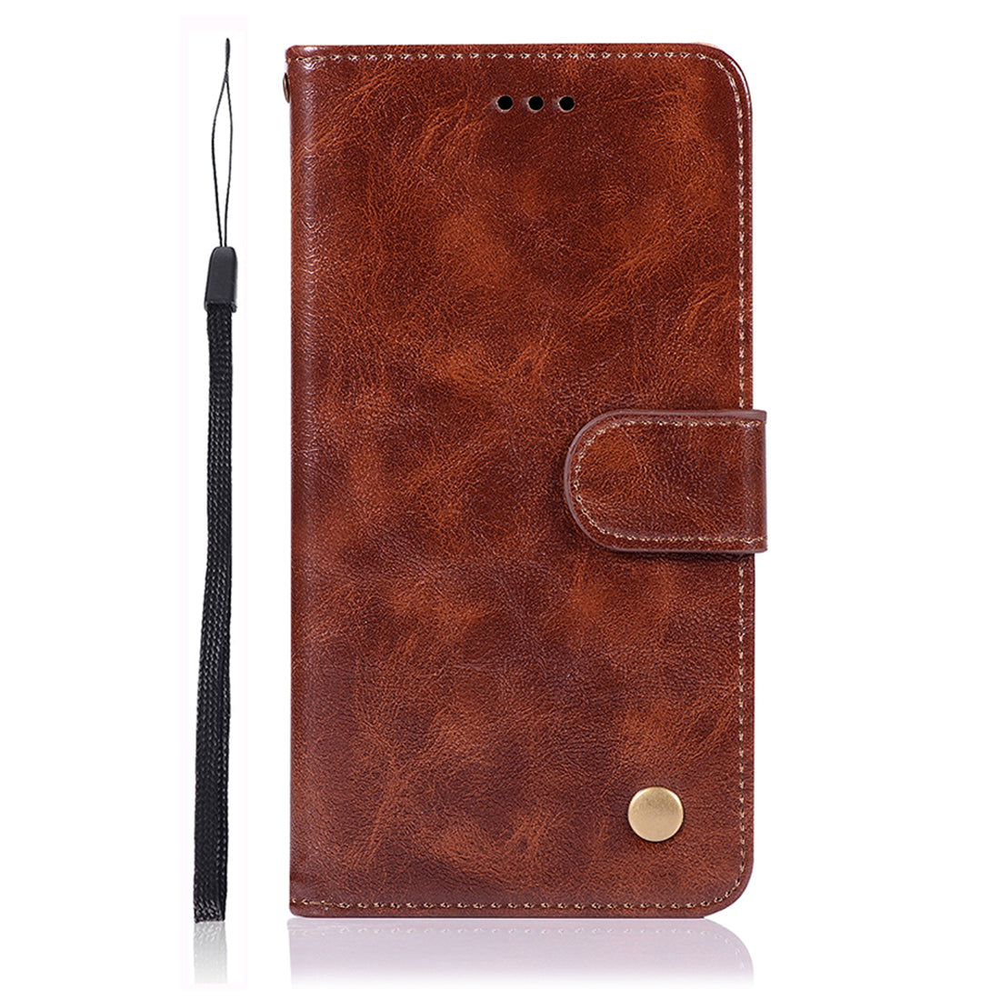 Premium Vintage Leather Wallet Case for Samsung Galaxy S20 Ultra - Coffee