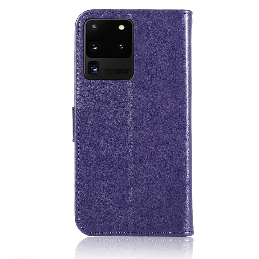 Imprinted Dream Catcher Owl Leather Wallet Case for Samsung Galaxy S20 Ultra - Purple