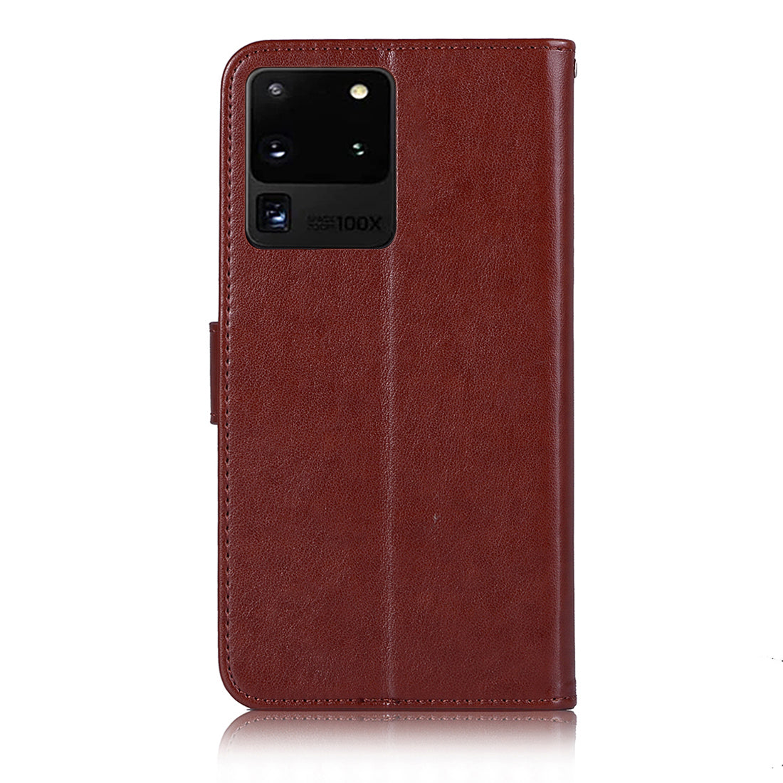 Imprinted Dream Catcher Owl Leather Wallet Case for Samsung Galaxy S20 Ultra - Brown