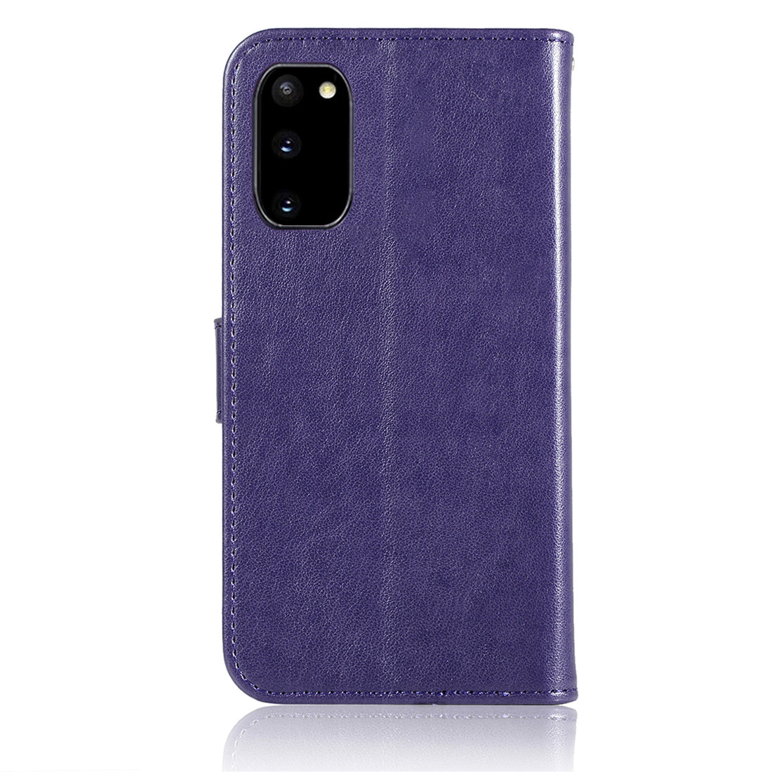 Imprinted Dream Catcher Owl PU Leather Wallet Case for Samsung Galaxy S20 4G/S20 5G - Purple