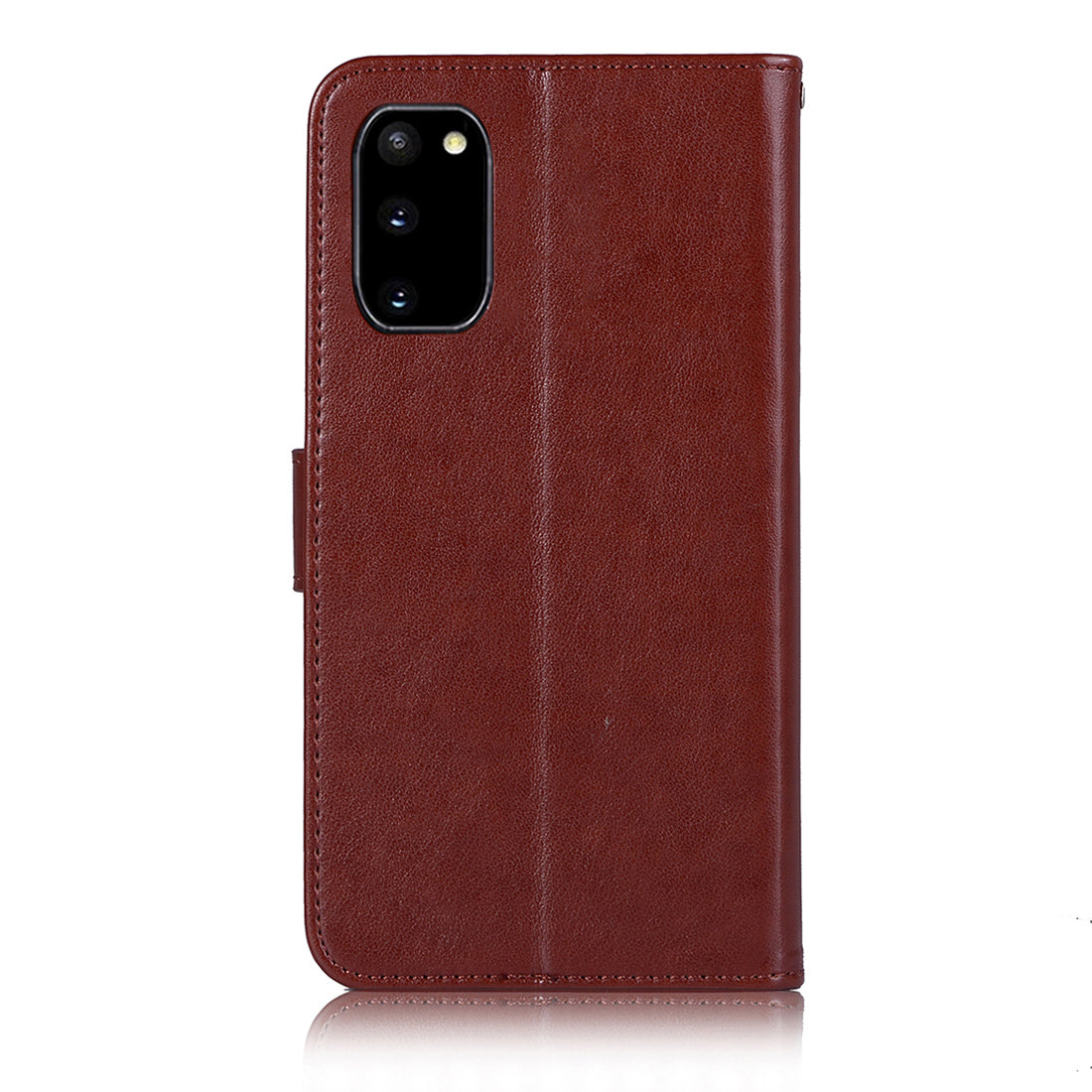 Imprinted Dream Catcher Owl PU Leather Wallet Case for Samsung Galaxy S20 4G/S20 5G - Brown