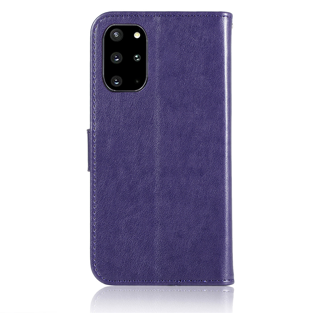 Imprinted Dream Catcher Owl Leather Wallet Stand Case for Samsung Galaxy S20 Plus - Purple