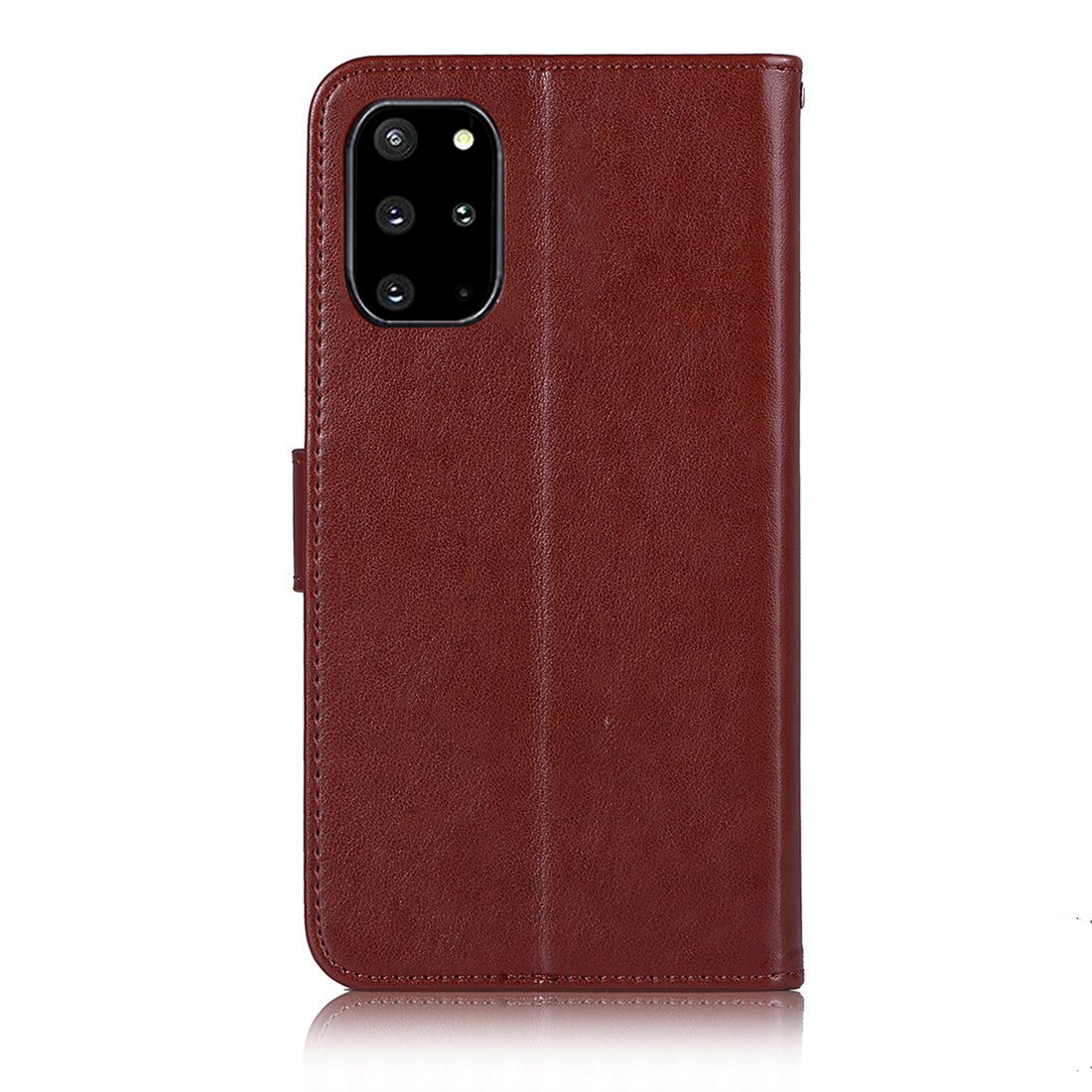 Imprinted Dream Catcher Owl Leather Wallet Stand Case for Samsung Galaxy S20 Plus - Brown