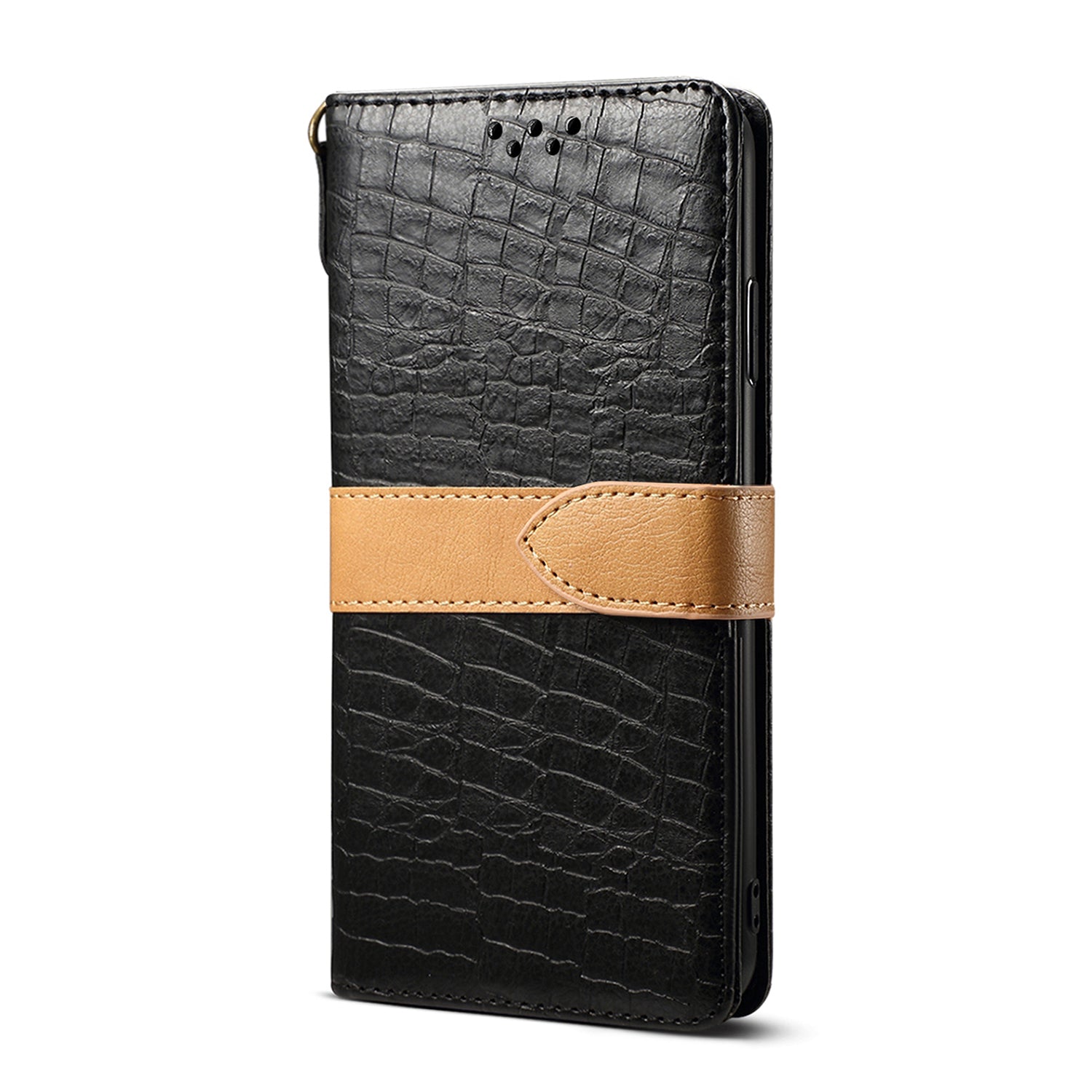 Crocodile Skin Leather Wallet Case for Samsung Galaxy S20 Ultra - Black