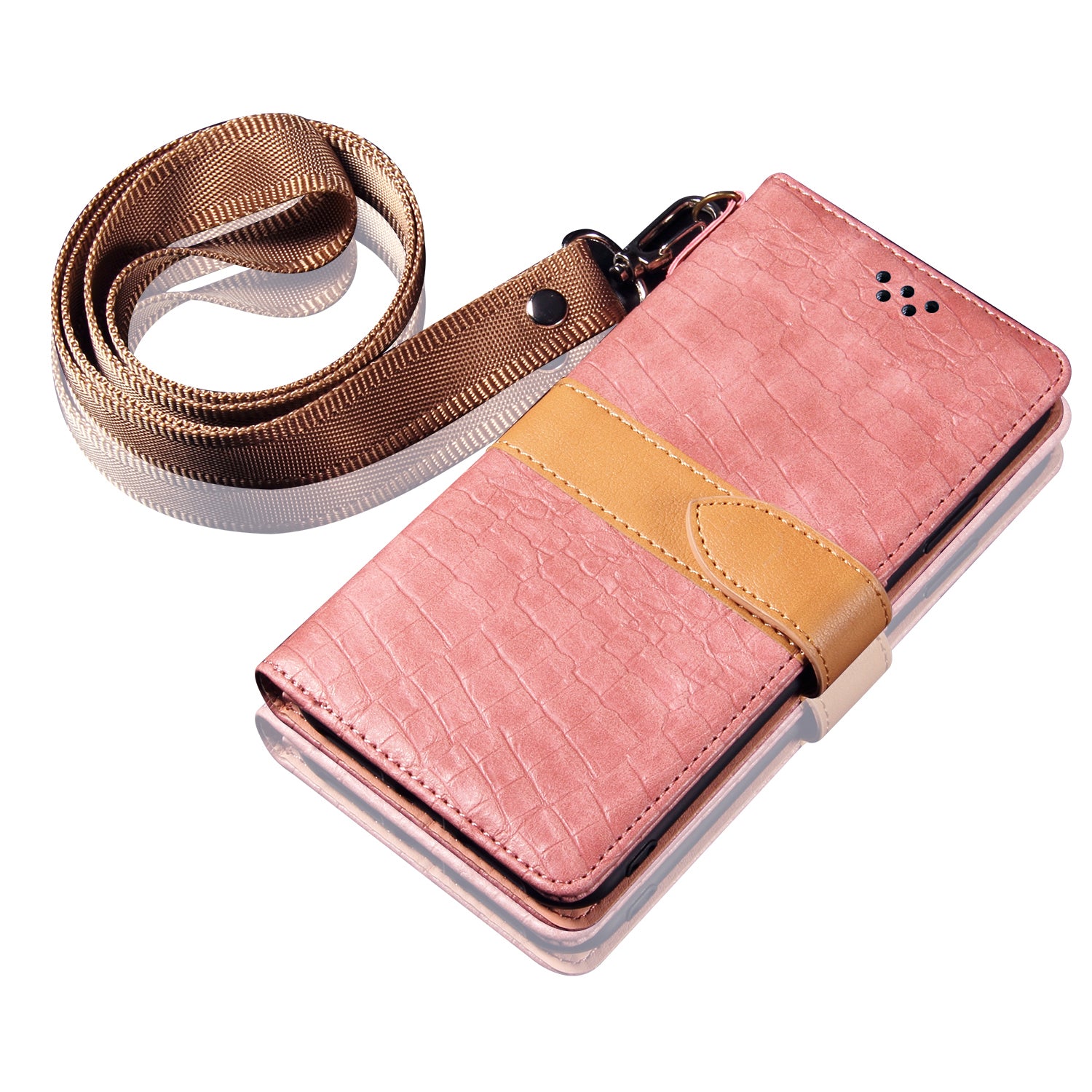 Crocodile Skin Leather Wallet Case for Samsung Galaxy S20 Ultra - Pink