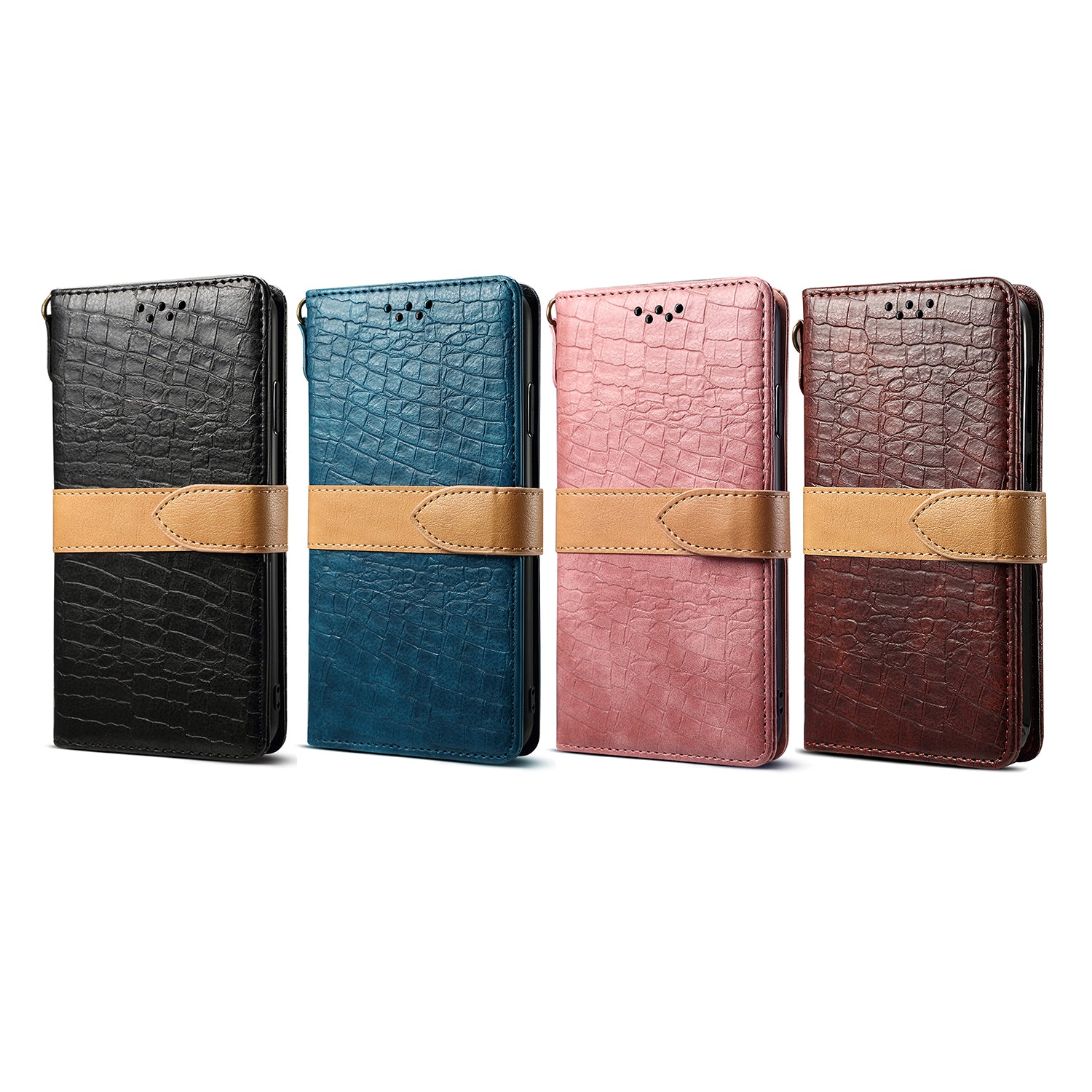 Crocodile Skin Leather Wallet Case for Samsung Galaxy S20 Ultra - Pink