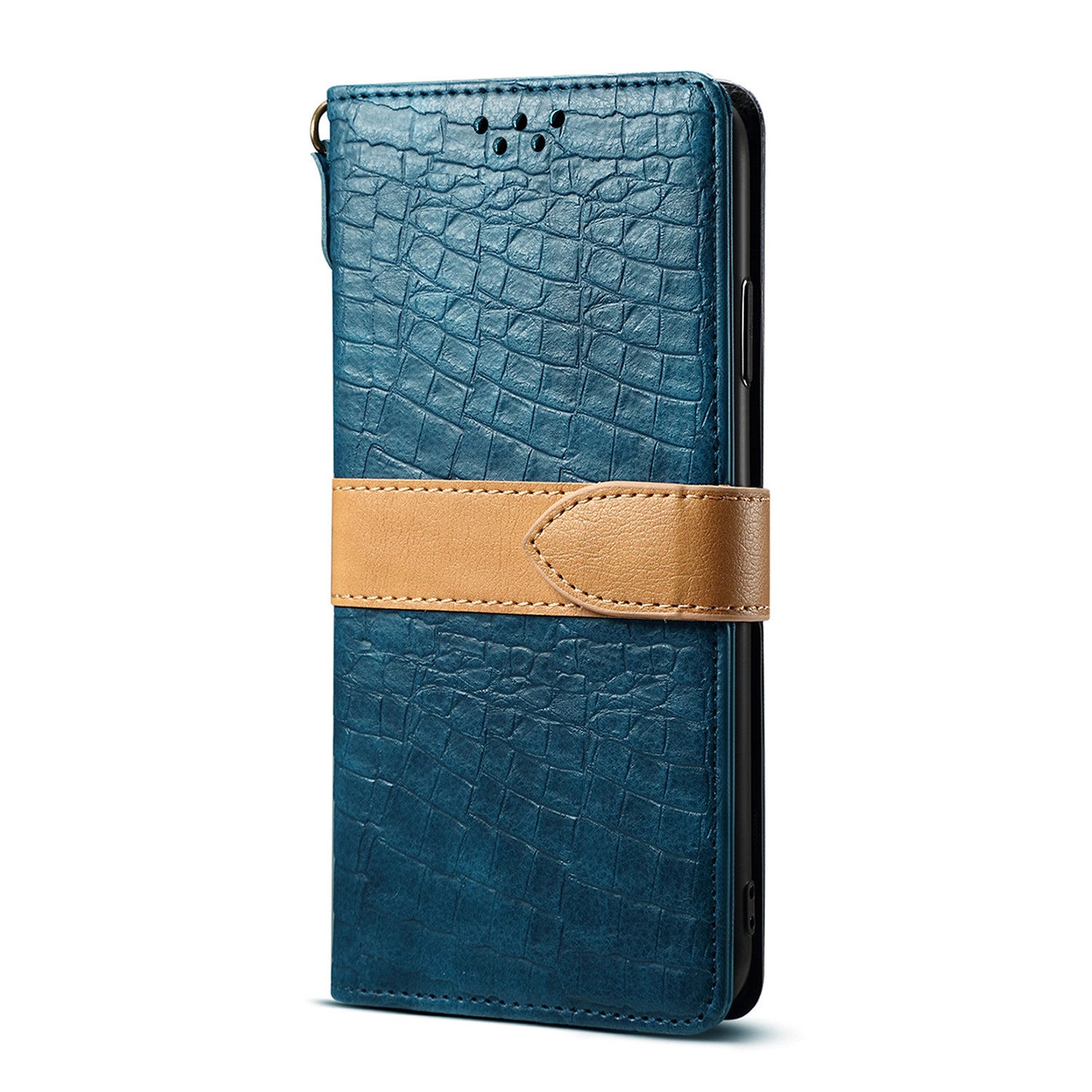 Crocodile Skin Leather Wallet Case for Samsung Galaxy S20 Ultra - Blue