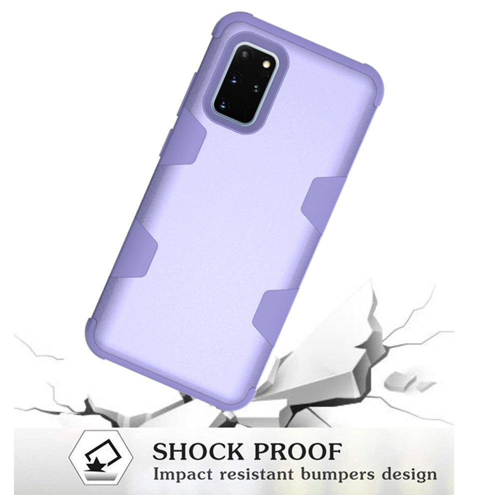 Anti-dust Shock-proof Silicone + PC Shell for Samsung Galaxy S20 4G/S20 5G - Purple