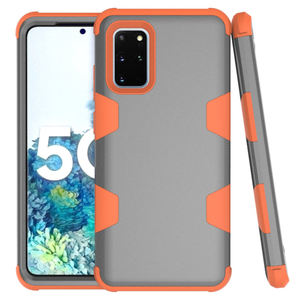 Special Silicone + PC Combo Back Case for Samsung Galaxy S20 Plus - Orange / Grey