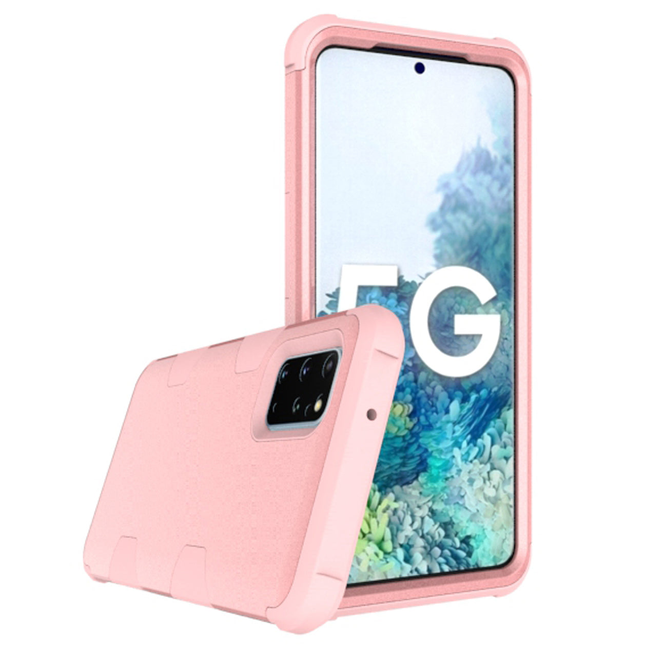 Special Silicone + PC Combo Back Case for Samsung Galaxy S20 Plus - Rose Gold