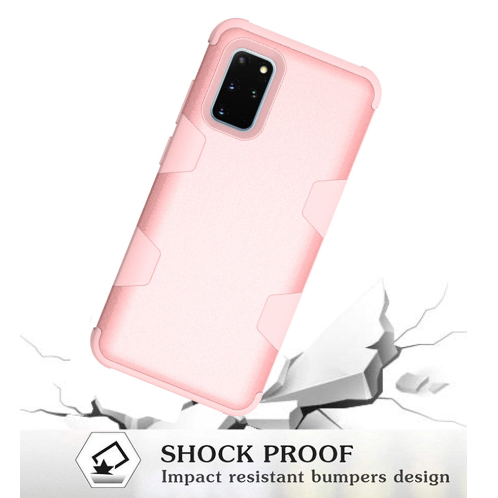 Special Silicone + PC Combo Back Case for Samsung Galaxy S20 Plus - Rose Gold