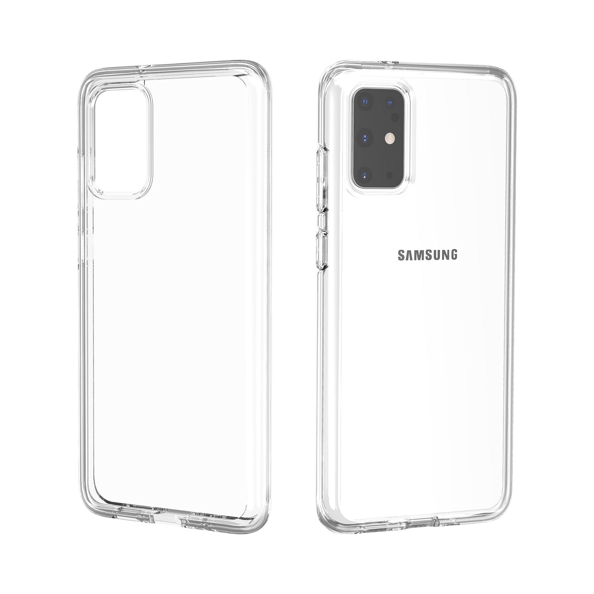 Transparent PC + TPU Phone Shell Case for Samsung Galaxy S20 Plus/S20 Plus 5G - Transparent