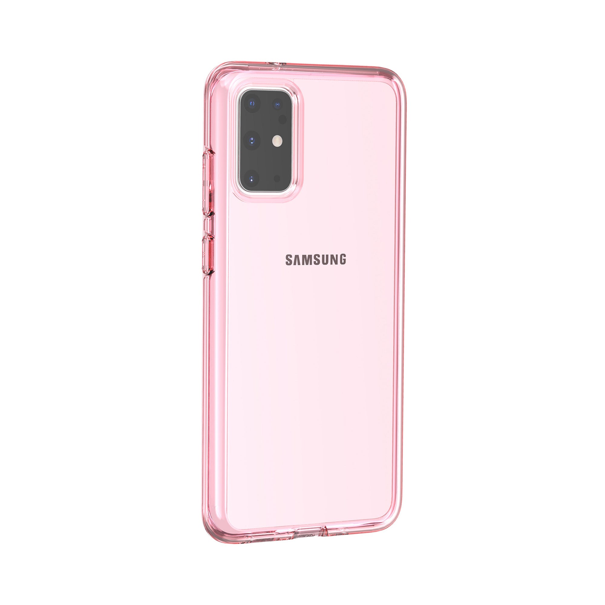 Transparent PC + TPU Phone Shell Case for Samsung Galaxy S20 Plus/S20 Plus 5G - Pink