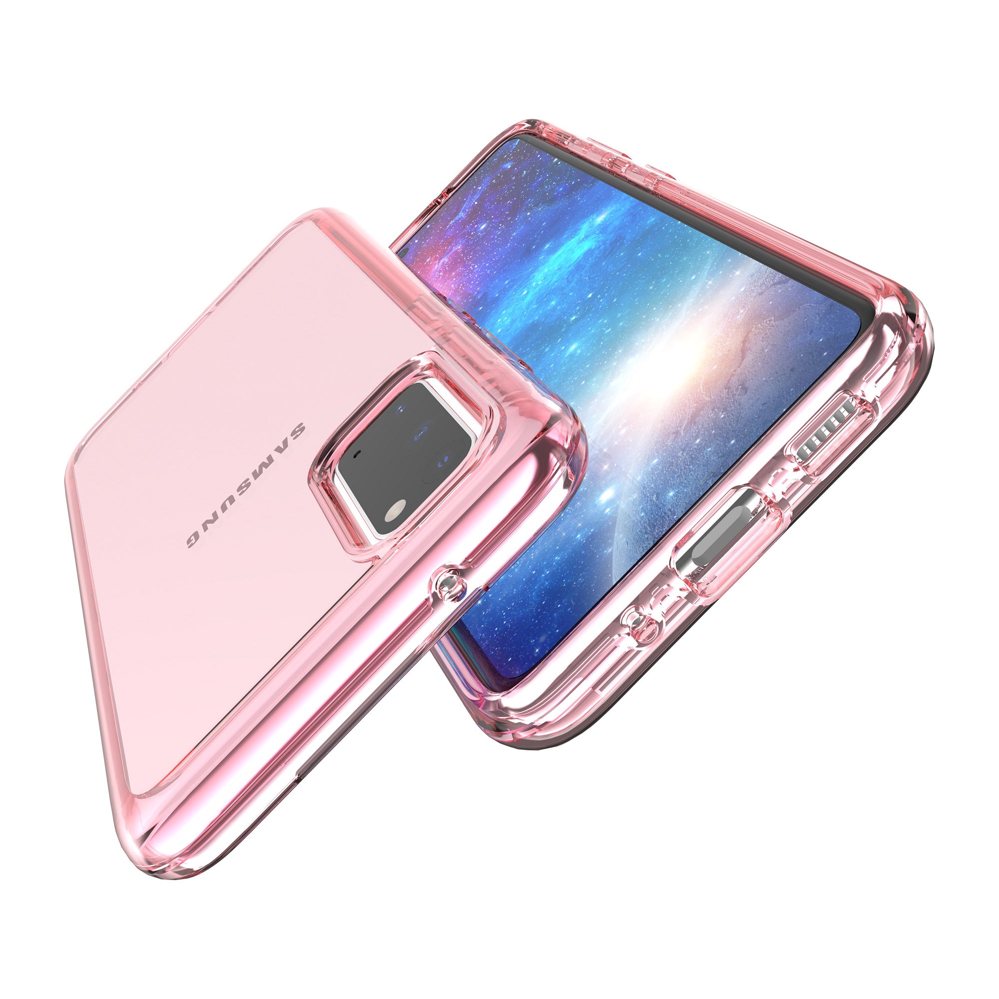 Transparent PC + TPU Case for Samsung Galaxy S20 4G/S20 5G - Pink