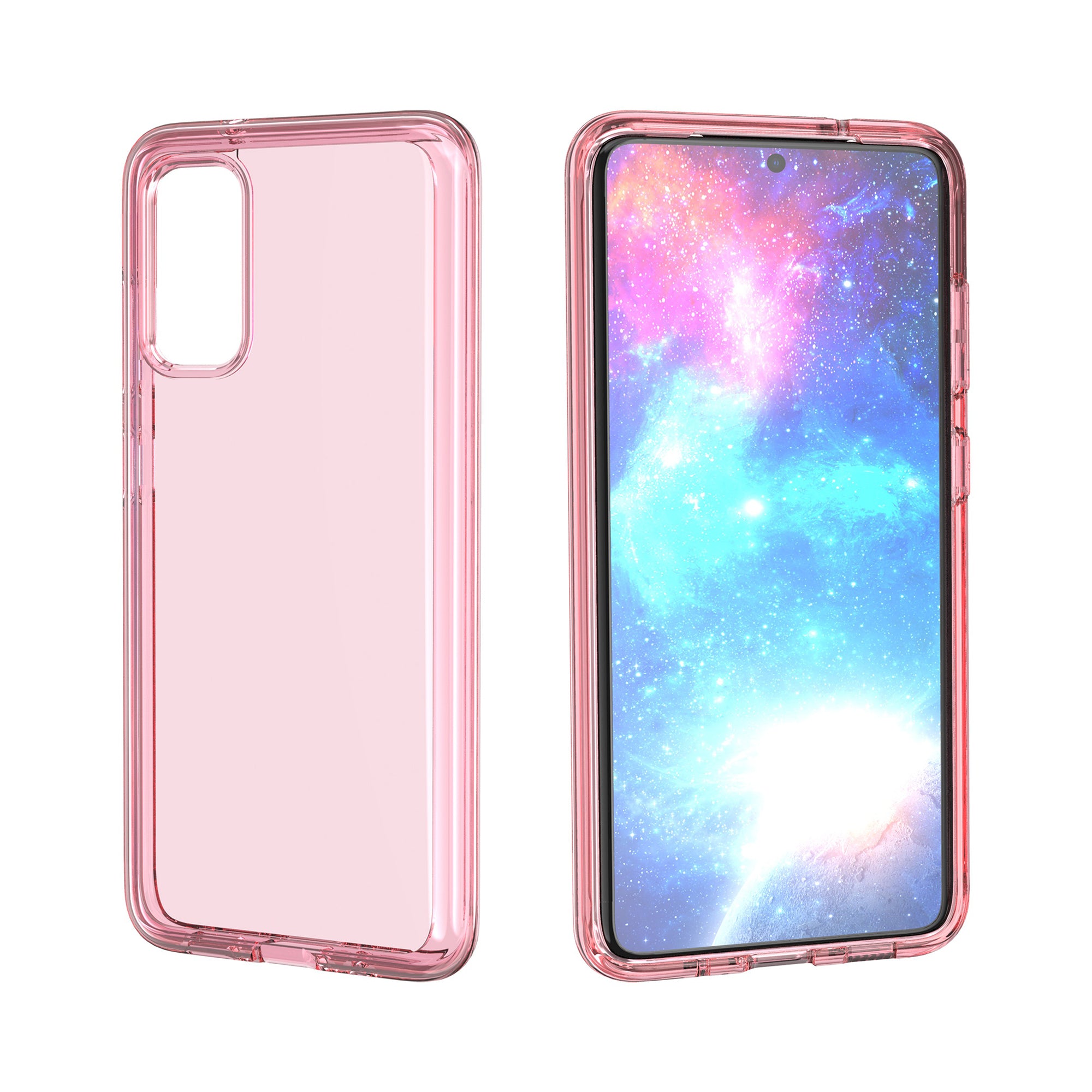 Transparent PC + TPU Case for Samsung Galaxy S20 4G/S20 5G - Pink