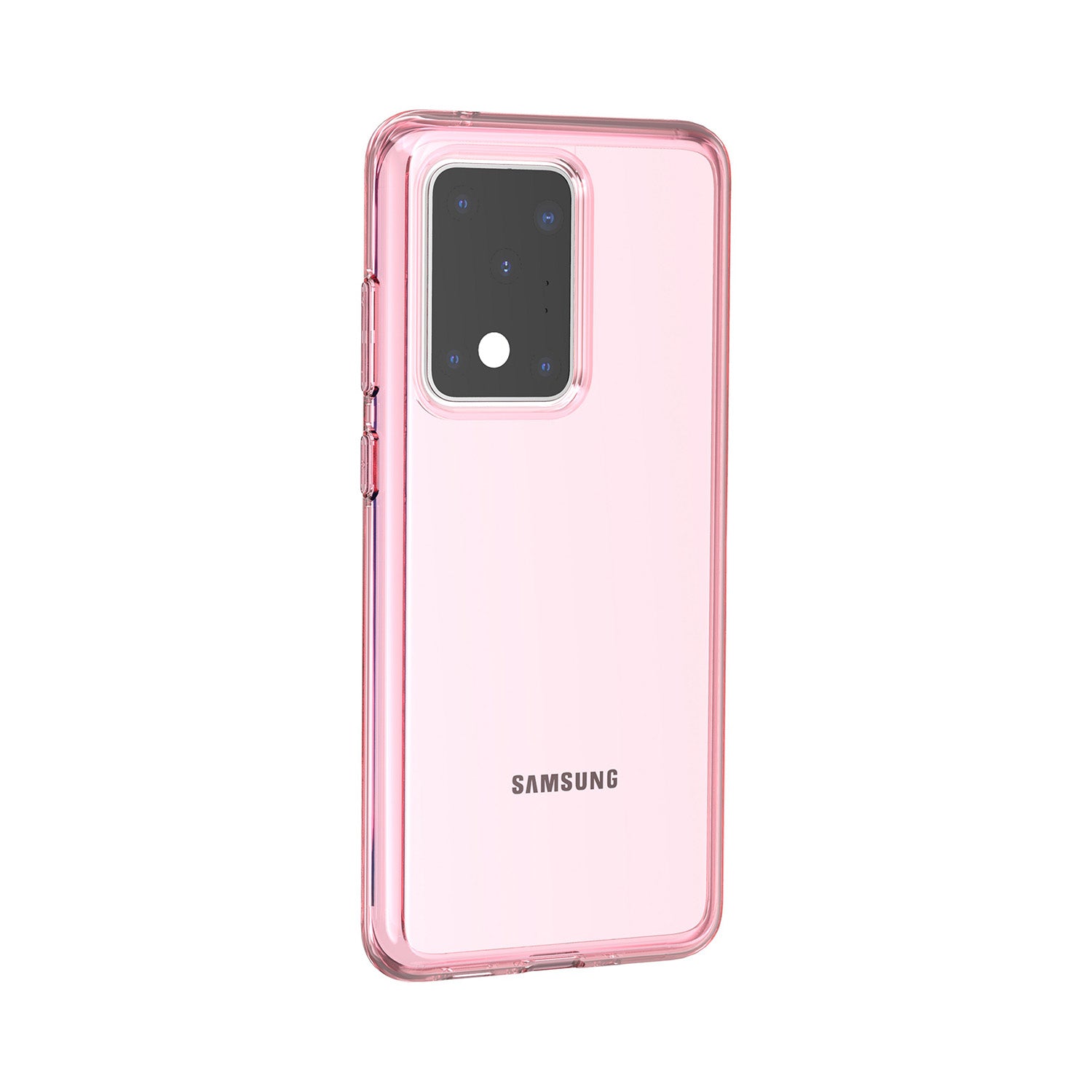 Transparent PC + TPU Phone Shell Protection Case for Samsung Galaxy S20 Ultra - Pink