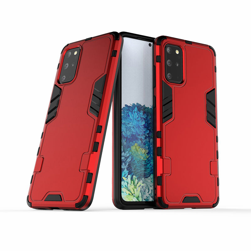 Armoured Style PC TPU Hybrid Protector Cover Casing for Samsung Galaxy S20 Plus/S20 Plus 5G - Red