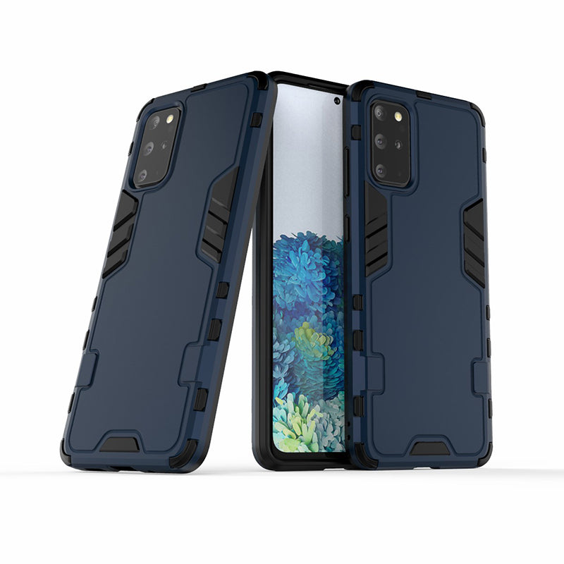 Armoured Style PC TPU Hybrid Protector Cover Casing for Samsung Galaxy S20 Plus/S20 Plus 5G - Blue