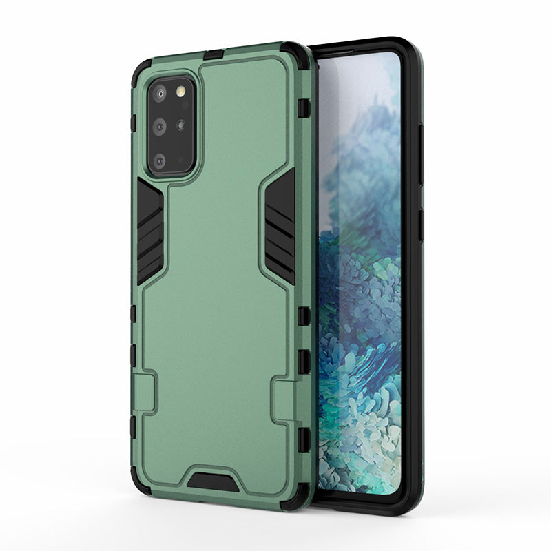 Armoured Style PC TPU Hybrid Protector Cover Casing for Samsung Galaxy S20 Plus/S20 Plus 5G - Green