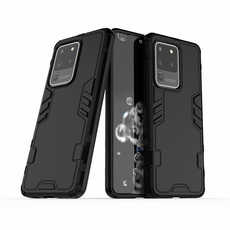 Armoured Style PC TPU Combo Protector Cover for Samsung Galaxy S20 Ultra - Black