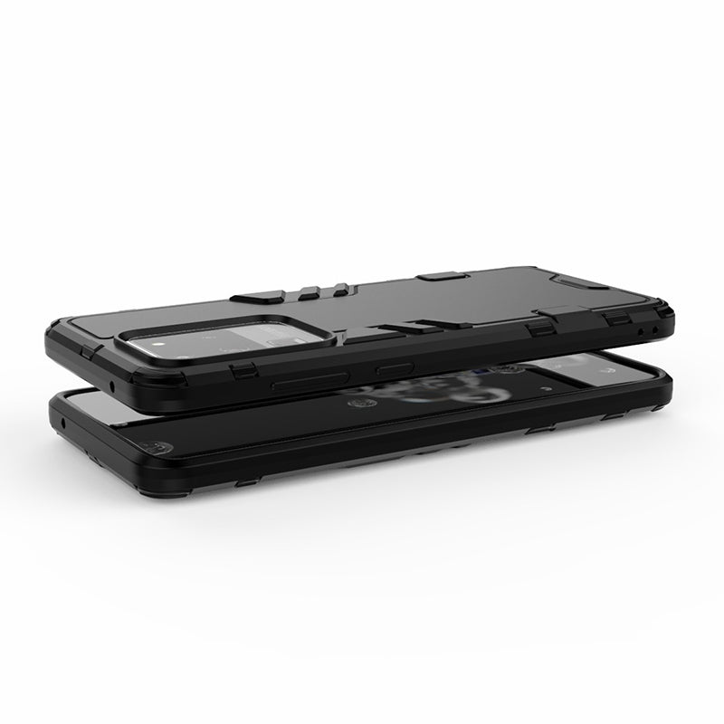 Armoured Style PC TPU Combo Protector Cover for Samsung Galaxy S20 Ultra - Black