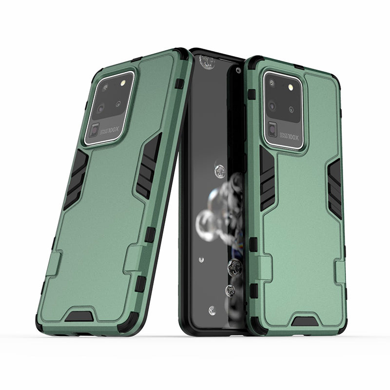 Armoured Style PC TPU Combo Protector Cover for Samsung Galaxy S20 Ultra - Green