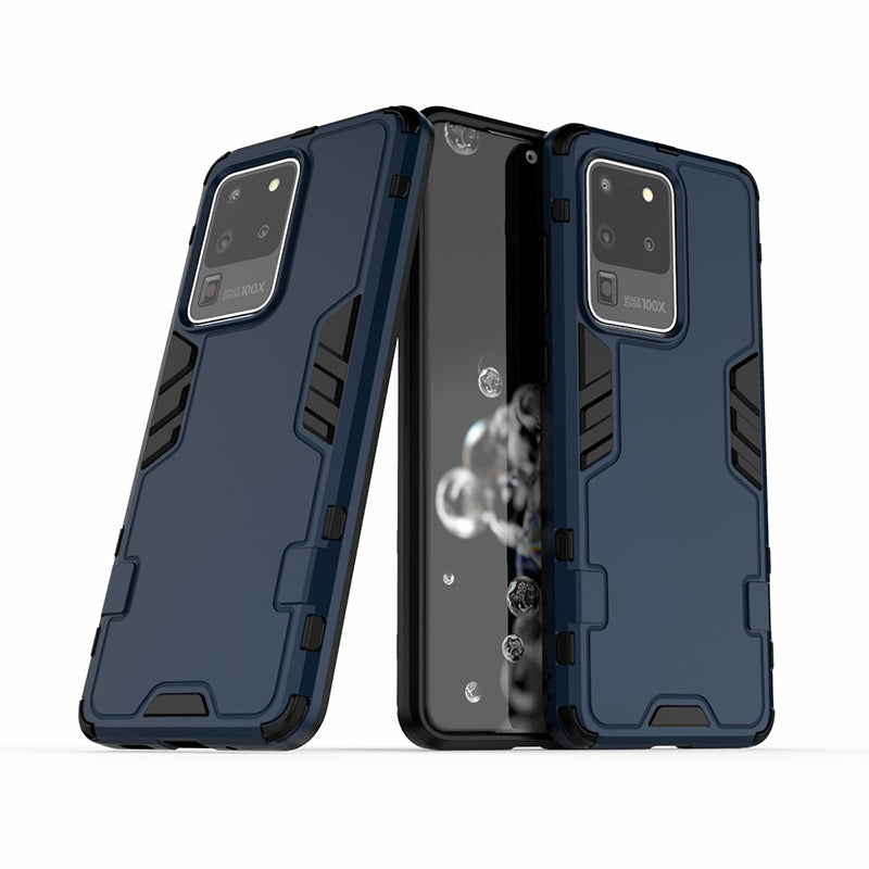 Armoured Style PC TPU Combo Protector Cover for Samsung Galaxy S20 Ultra - Blue