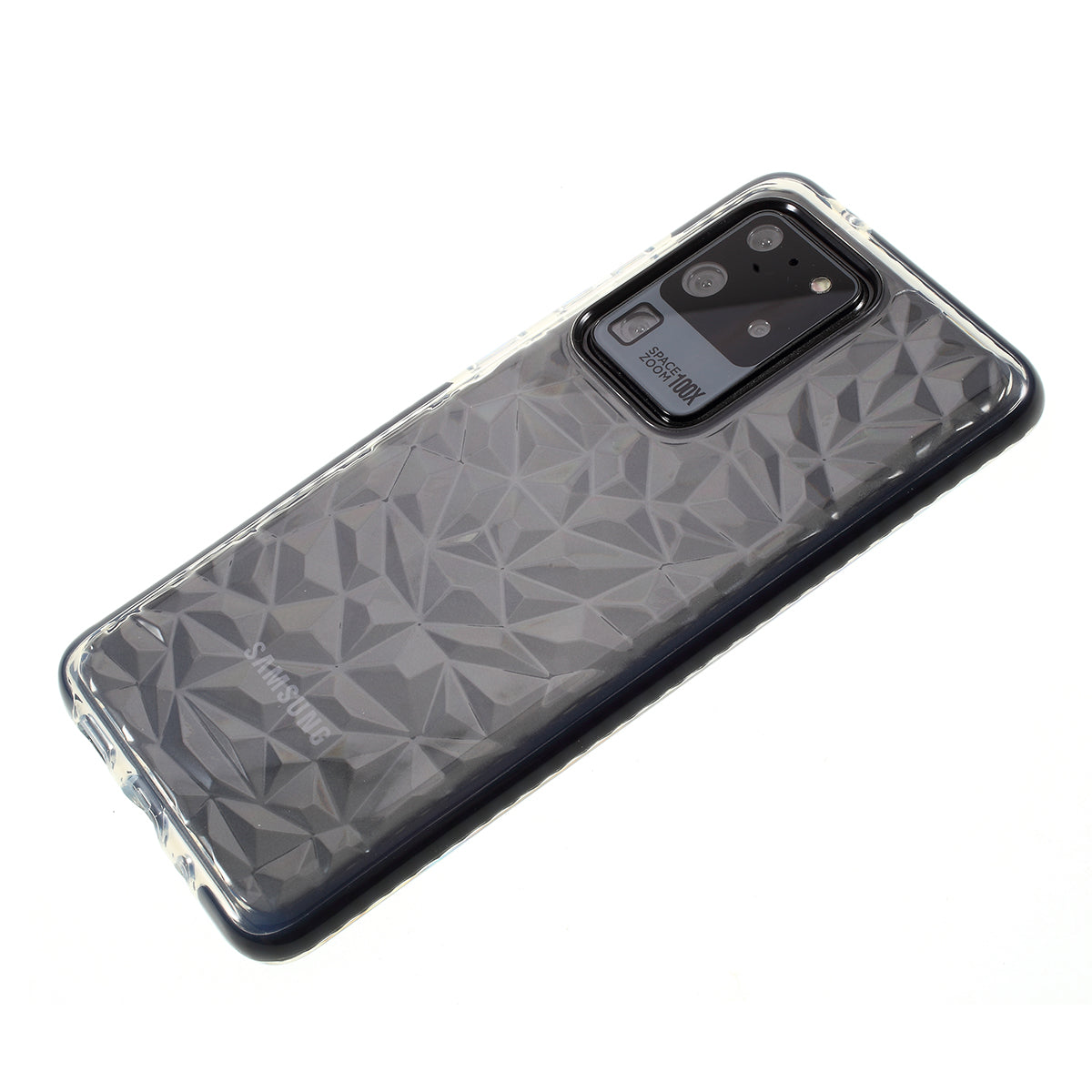 3D Diamond Surface TPU Cell Phone Case for Samsung Galaxy S20 Ultra - Black