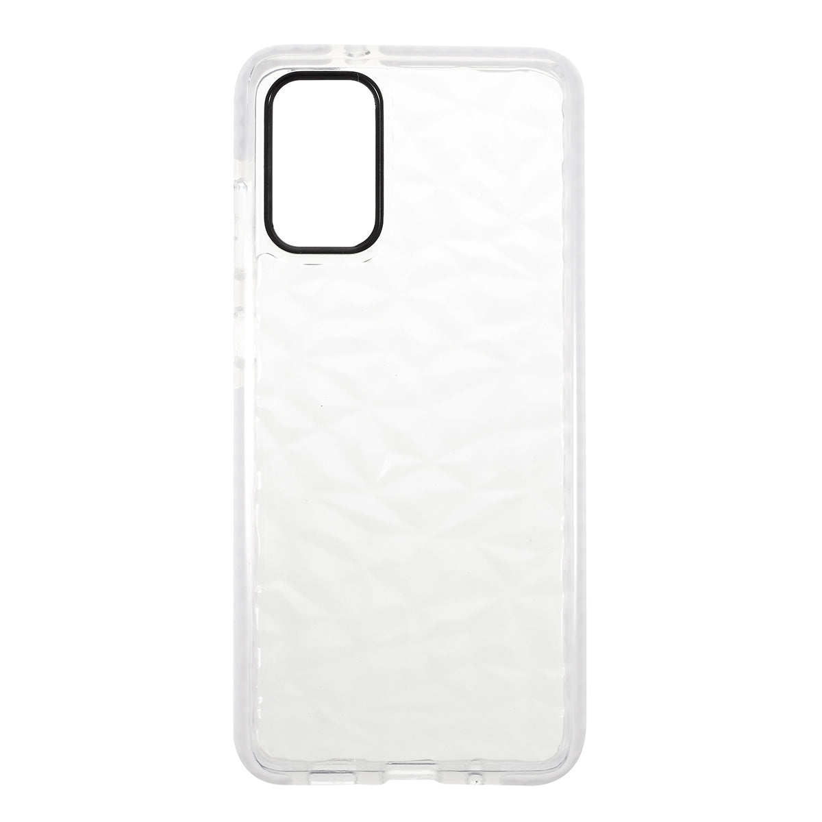 3D Diamond Grain Texture Soft TPU Phone Cover for Samsung Galaxy S20 Plus/S20 Plus 5G - White