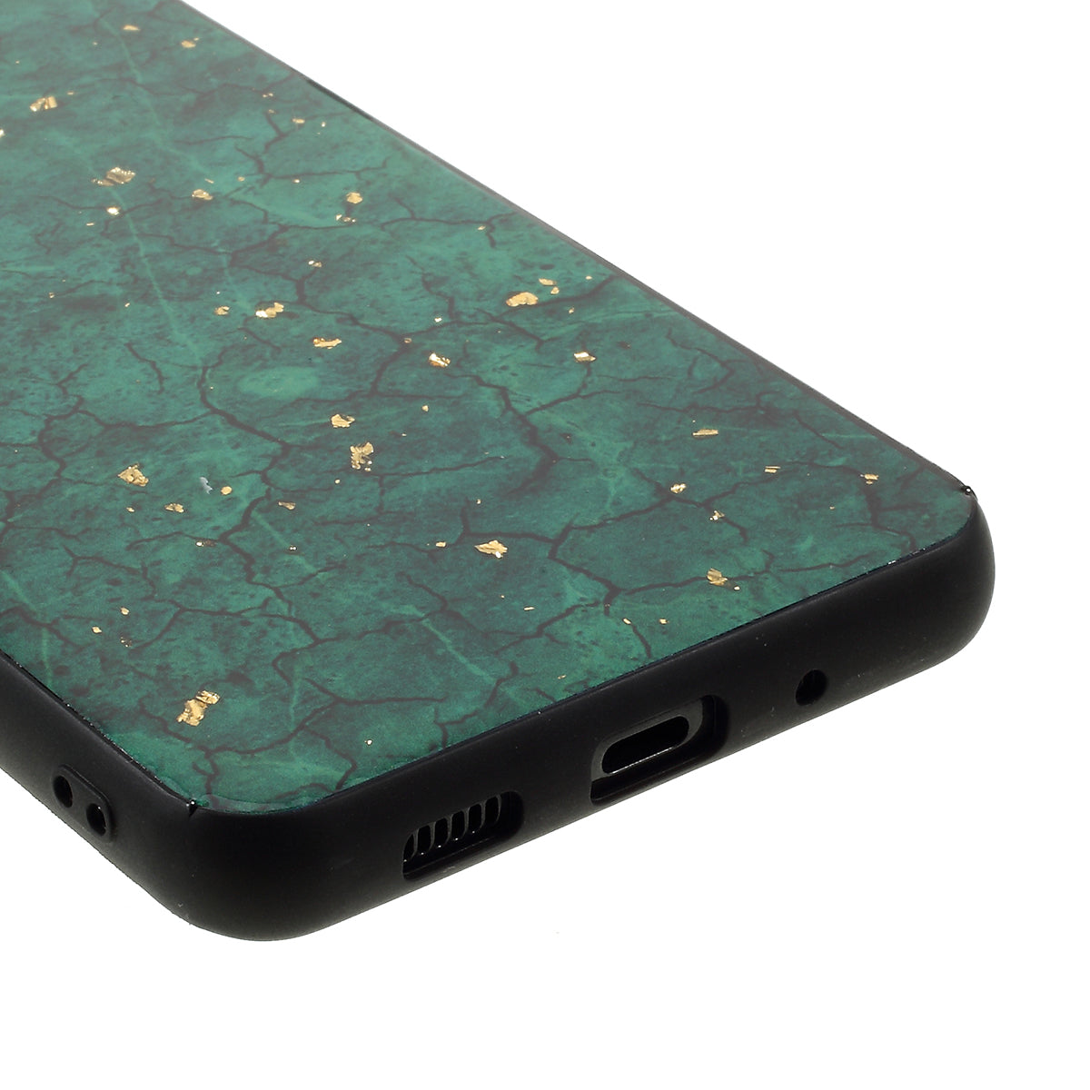 Epoxy Gold-stamping TPU Phone Case for Samsung Galaxy S20 Ultra - Green