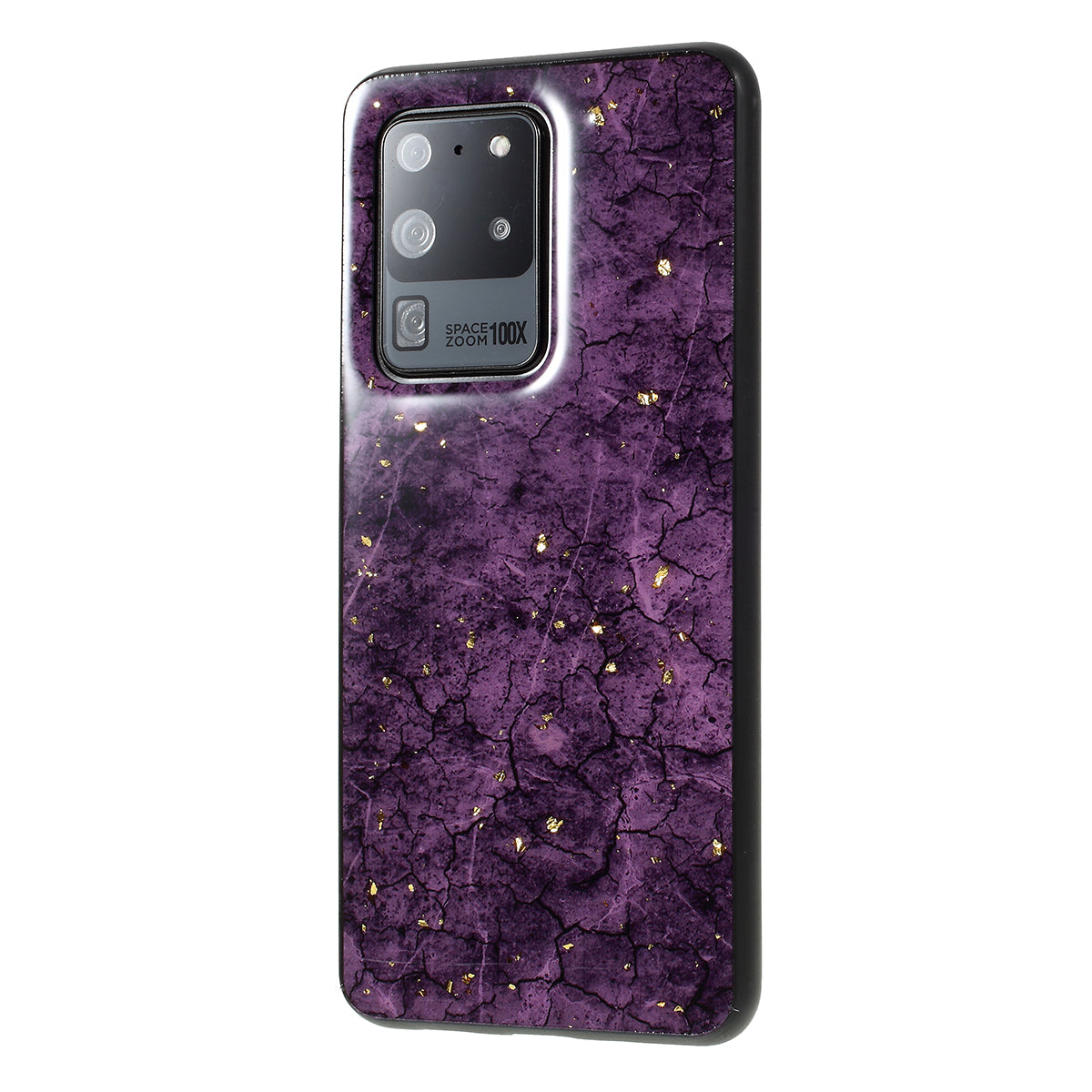 Epoxy Gold-stamping TPU Phone Case for Samsung Galaxy S20 Ultra - Purple