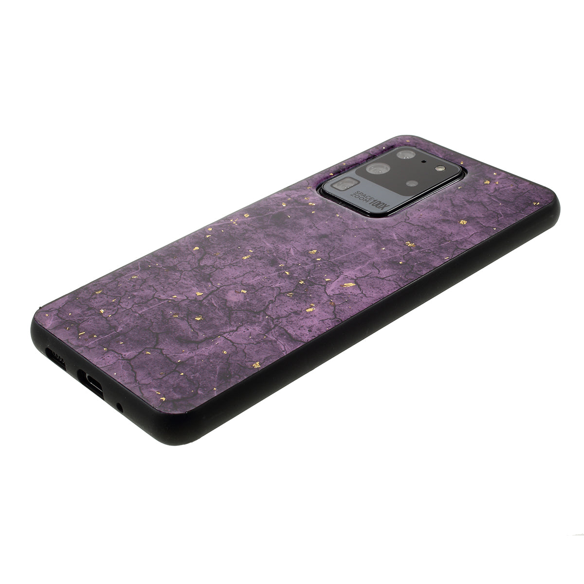 Epoxy Gold-stamping TPU Phone Case for Samsung Galaxy S20 Ultra - Purple